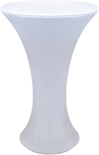 Vista 20 de JISEN Mantel redondo elástico de licra para cóctel ajustado, con tapa de mesa, 18-22 pulgadas, A-Negro