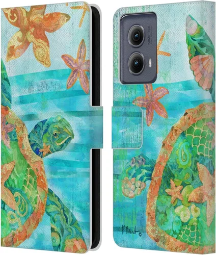 Vista 17 de Head Case Designs Funda de piel con licencia oficial de Paul Brent Agate Mermaid Coastal para Motorola Edge (2024)