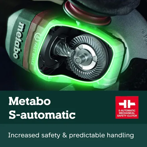 Vista 5 de Metabo amoladora angular de 6 pulgadas, 10,000 RPM, 12 amperios, interruptor de paleta sin bloqueo, fabricada en Alemania, WP 13-150 Quick