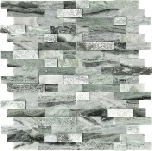 Vista 10 de SUNWINGS Mosaico de 5 hojas de azulejos de mármol autoadhesivos de piedra natural 3D de 11.5 x 10.7 pulgadas, para salpicaduras de cocina, baño