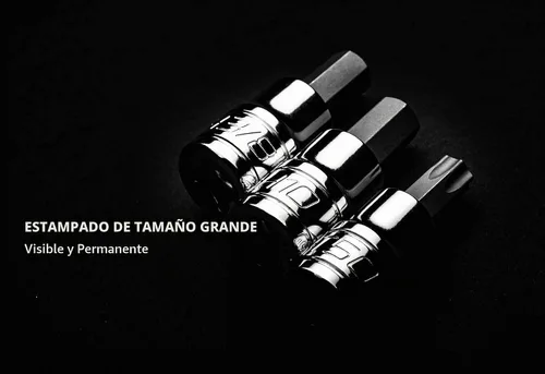 Vista 4 de Capri Tools XZN Juego de Puntas de Vaso con Estriado Cuadrado Triple, Métrico, 10 Piezas