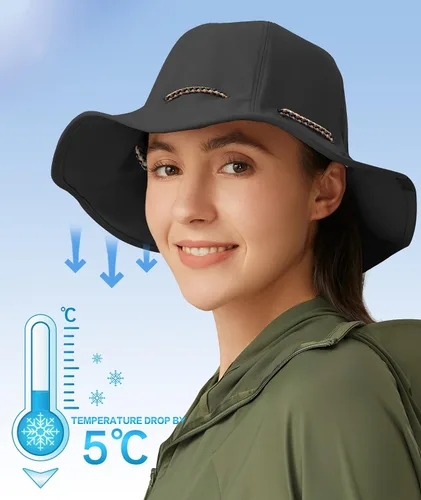 Vista 2 de BENEUNDER Bucket Hat for Women UPF 50+ Sun Hat for Beach Travel Hiking