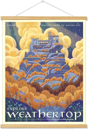 Vista 34 de Meksular Impresiones artísticas de pared de paisaje de la Tierra Media, pintura en lienzo, carteles de fantasía, imágenes de pared, para regalo