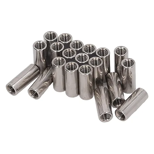 Vista 4 de Tuercas de acoplamiento de acero inoxidable M5, tuerca de conector hembra redonda para conexión