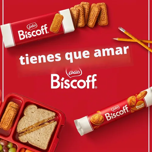 Vista 10 de Lotus Biscoff Cookies, aperitivo de galletas caramelizadas, caja dispensadora (20 fundas de 2 galletas extra grandes) vegano, 0.9 onzas
