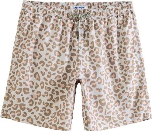 Vista 67 de maamgic Traje de baño para hombre, de secado rápido, con forro de malla, divertido traje de baño de 7 pulgadas Raya azul