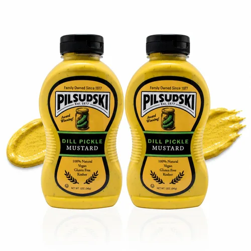 Vista 7 de Pilsudski's Brand Mustard - Botella exprimible de 12 onzas, condimentos perfectos para cualquier plato (12 onzas líquidas (paquete de 4), Mustard