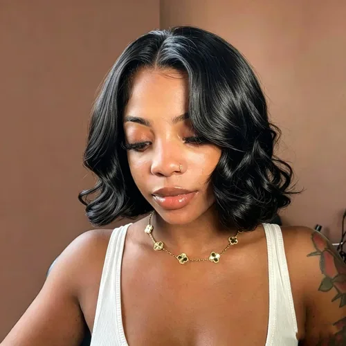 Vista 21 de Curly Bob Wig Human Hair 13x4 Hd Lace Front Wigs Human Hair Pre Plucked 10