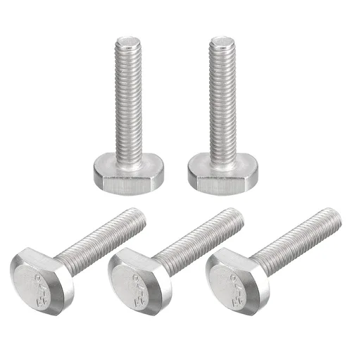 Vista 33 de uxcell Pernos de ranura en T, 5 piezas M5x16mm ranura en T Pernos deslizantes Pernos deslizantes 304 Tornillos en forma de T de acero inoxidable