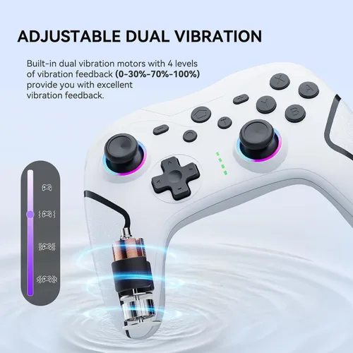 Vista 3 de Olimoxi Switch Controller, Switch Pro Controller Wireless for SwitchSwitch LiteSwitch OLEDWindows PC,Wireless Switch Controller with RGB LED