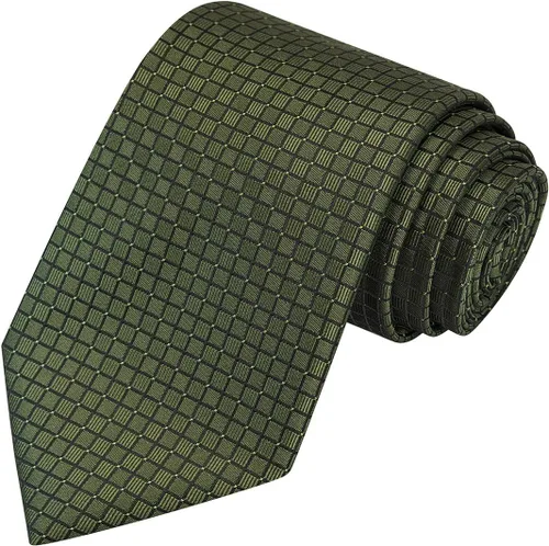 Vista 10 de KissTies Mens Checkered Tie Set Solid Color Festive Necktie + Pocket Square
