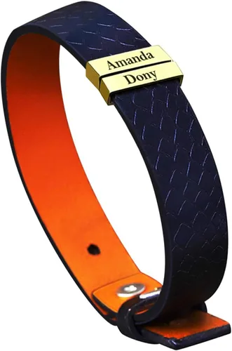 Vista 53 de Pulseras de cuero personalizadas para hombre con 1-6 nombres, pulsera trenzada personalizada con cuentas para papá, marido, día del padre, San