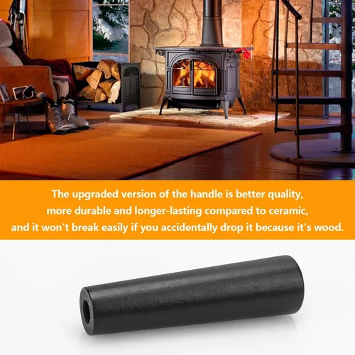 Vista 7 de 1600664 Reemplazo de mango de estufa de madera para chimenea Vermont Castings, apto para montaje de mango de madera Fallaway para piezas de repuesto