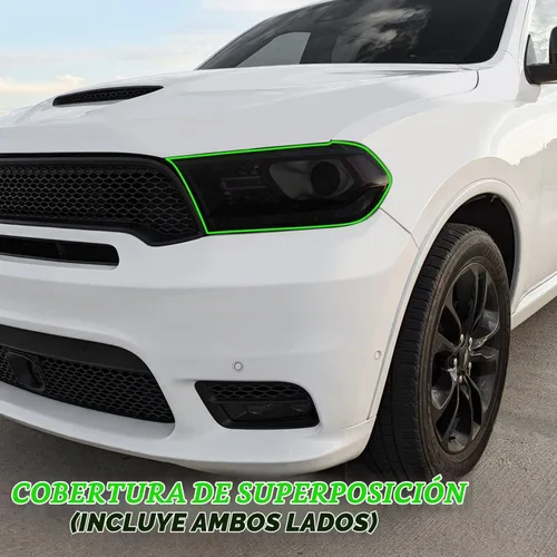 Vista 2 de SlickMod Tinte de humo de vinilo precortado para faros Dodge Durango 2011-2023 (20% humo oscuro, 1. faro)