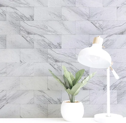 Vista 3 de Art3d Paquete de 102 protectores contra salpicaduras para despegar y pegar Granito blanco