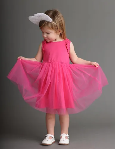 Vista 4 de Arshiner Vestido tutú para niñas pequeñas, vestidos de verano esponjosos, vestidos casuales de fiesta de tul para niños de 2 a 6 años