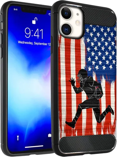 Vista 15 de CasesOnDeck - Funda compatible con Apple iPhone 11 / iPhone XI (2019) de 6.1 pulgadas, funda delgada de fibra de carbono TPU para acentuar arañazos