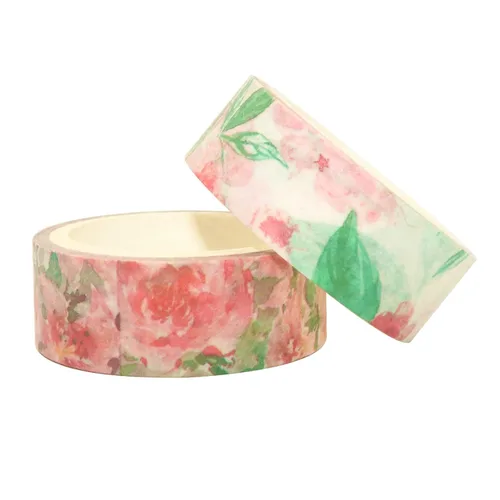 Vista 6 de VIVIQUEN Juego de 20 rollos de cinta washi de flores, 0.591 in de cinta washi floral para diario de viñetas, cintas decorativas de enmascaramiento