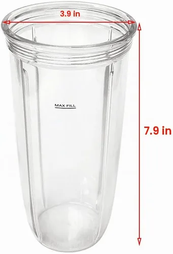Vista 6 de Piezas de repuesto Cuchilla con taza y tapa de 32 onzas, compatible con NutriBullet Blender Combo, Pro 1000 y Select 2.0