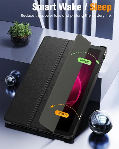 Vista 3 de MoKo Funda para tablet T-Mobile Revvl Tab 5G de 10.36 pulgadas, función de activación/apagado automático y protector completo de cuero delgado