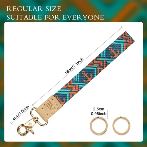 Vista 2 de EcoVision - Llaveros lindos con correa para llaves, llavero de muñeca para mujer, correa de insignia con 2 argollas para llaves