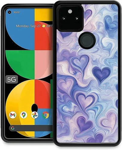 Vista 44 de Compatible con Google Pixel 4A 5G Mobile Case Creative Acrylic Back Panel Silicona Edge Case Slim Protección Especialmente para Google Pixel 4A 5G