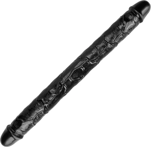 Vista 20 de Consolador doble de cristal de 11.8 x 1.37 pulgadas, consolador largo anal realista con pene, suave y flexible con venas y glande, juguetes sexuales