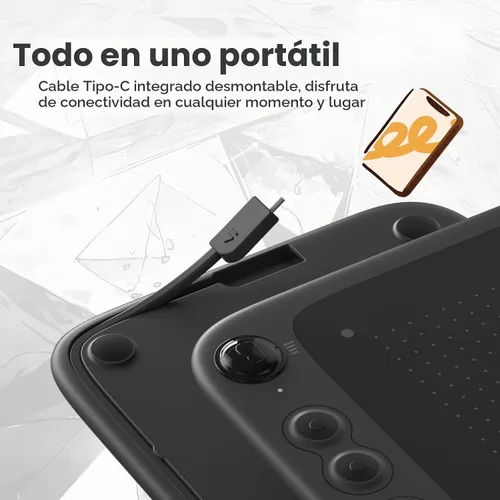 Vista 5 de UGEE Q6 - Tableta de dibujo de 6.5 x 4 pulgadas para teléfono Android con 6 teclas de acceso rápido, tableta gráfica, modo de dibujo ajustable