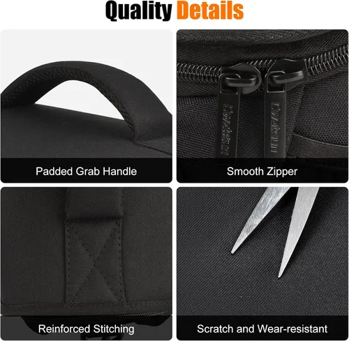 Vista 7 de Cwatcun Bolso bandolera para cámara pequeña, bolsa bandolera para cámara, impermeable, para fotografía de viaje, para Canon, Nikon, Sony, Fuji