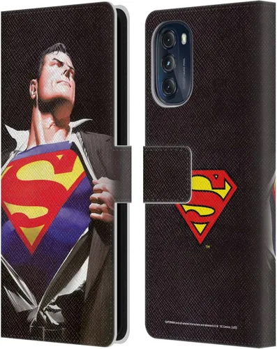 Vista 8 de Head Case Designs Superman DC Comics Action Comics 1 Famous Comics - Funda de cuero para libros de cómics compatible con Motorola Moto G (2022)