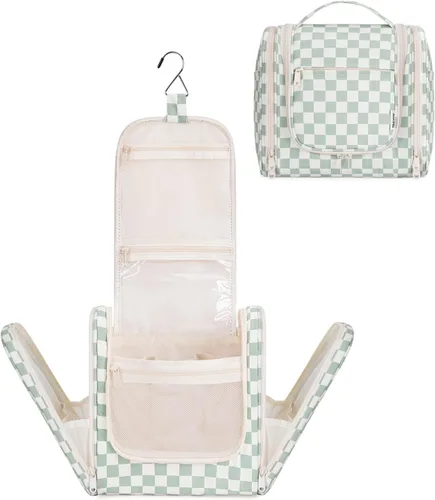 Vista 12 de Bolsa de Aseo Colgante Narwey para Mujeres, Organizador de Maquillaje de Viaje, Bolsa de Artículos de Aseo para Cosméticos, Accesorios Esenciales