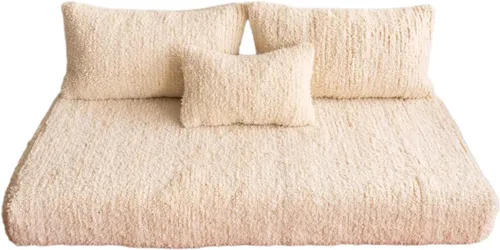 Vista 23 de arabicsofa Sofás de Suelo Coloridos de Estilo Marroquí – Cojines de Suelo Modulares Hechos a Mano (Beige 16, Sofá de Suelo de 4 pies)