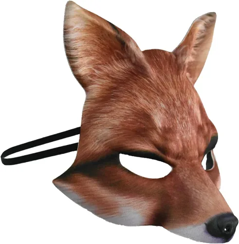 Vista 2 de Máscara de disfraz de animal con estampado realista