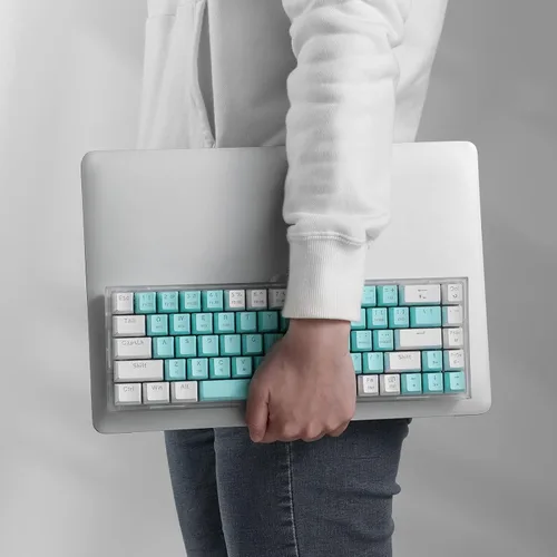 Vista 8 de Redragon K631 PRO WT Teclado inalámbrico RGB para juegos 65% de 3 modos, teclado mecánico compacto intercambiable en caliente con conector PCB sin