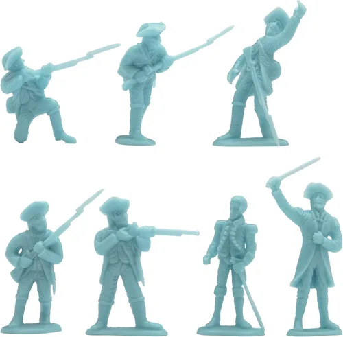 Vista 3 de BMC Revolutionary War Plastic Army Men - 44 figuras de soldado de batalla de Brandywine