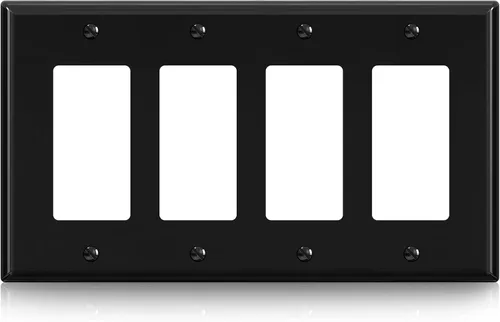 Vista 12 de ELEGRP Placa de pared decorativa para receptáculo, cubiertas decorativas de 1 gang de tamaño mediano, placas frontales de policarbonato irrompibles