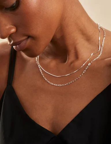 Vista 2 de 925 Sterling Silver Clasp Paperclip Chain 2345mm Necklace for Women Men Silver Link Chain Necklace for Women 16182022242630 Inches