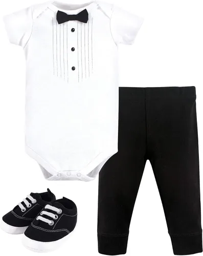 Vista 38 de Little Treasure - Conjunto unisex de mameluco de algodón, pantalón y zapatos para bebé Collar de ancla