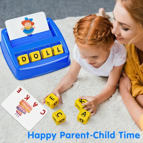 Vista 6 de HahaGift Juguetes educativos para niños de 3 a 5 años, juegos de aprendizaje de letras coincidentes, actividades ideales para regalo de Navidad
