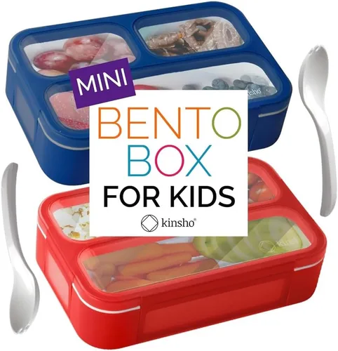 Vista 9 de Bento - Juego de Lonchera para almuerzo o refrigerio, a prueba de fugas, con recipientes, para niños y adultos, libre de BPA, apto para microondas