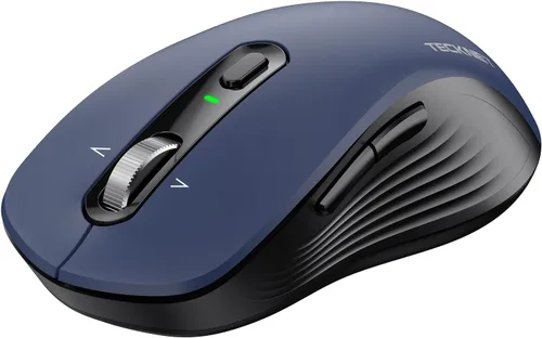 Vista 9 de TECKNET Ratón Bluetooth inalámbrico de 3 dispositivos con rueda de Negro carbón