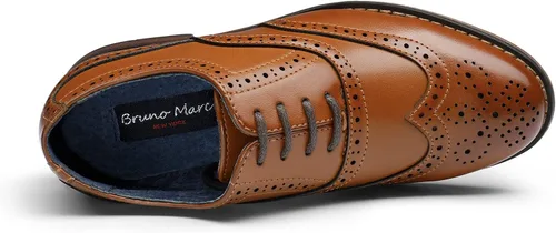 Vista 5 de Bruno Marc Boy's Prince-K2 Classic Oxfords Wingtip Dress Shoes