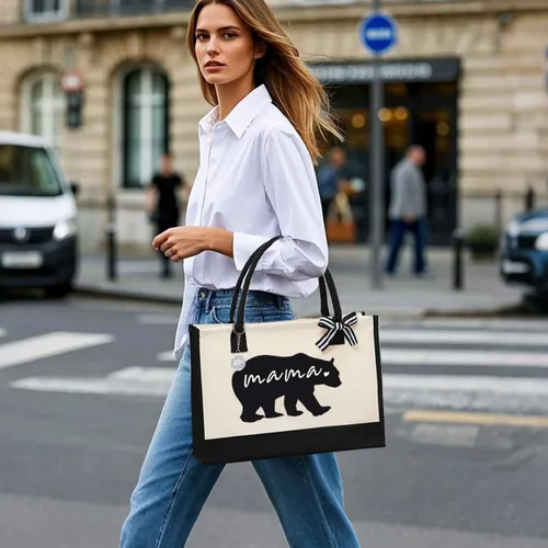 Vista 9 de Mothers Day Gifts for New Mom Pregnancy Gifts Tote Bags for Women Mommy Mama Tote Bag for Hospital Shopping Birthday