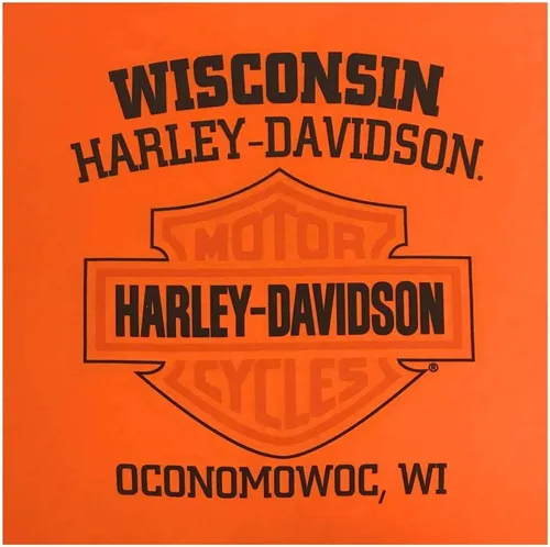 Vista 2 de Harley-Davidson - Camisa de manga larga con cuello redondo, color naranja