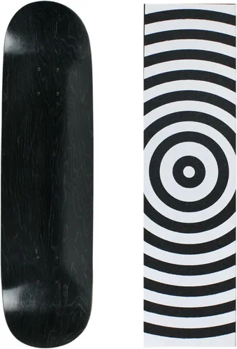Vista 17 de Skateboard Deck Pro 7-Ply Arce canadiense TINTADO NEGRO con Griptape