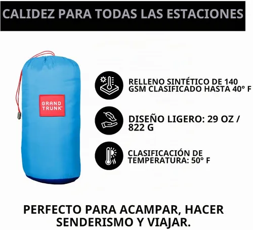 Vista 3 de Grand Trunk 360 ThermaQuilt Hamaca 3 en 1 Underquilt, manta y saco de dormir (azul/azul marino)