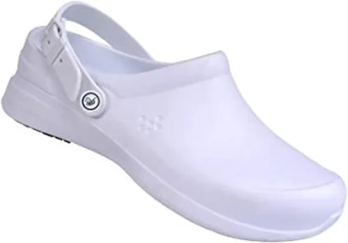 Vista 6 de Joybees Zuecos de trabajo, antideslizantes, de apoyo y cómodos, zapatos profesionales culinarios y médicos para mujeres y hombres