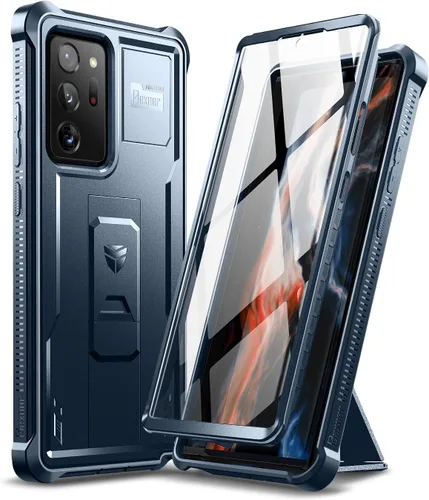 Vista 8 de Dexnor Funda para Samsung Galaxy Note 20 Ultra 5G, [Protector de pantalla y soporte integrados] Protección de grado militar resistente a prueba