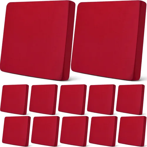 Vista 9 de Newwiee Juego de 12 fundas de cojín de repuesto para patio, exteriores, impermeables, elásticas, lavables, individuales, protectores de muebles