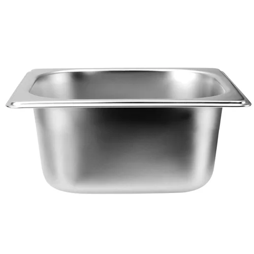 Vista 3 de SOUJAP Paquete de 8 sartenes de mesa de vapor de 1/6 de tamaño x 2.5 pulgadas de profundidad, sartenes de cocina de acero inoxidable antiatascos
